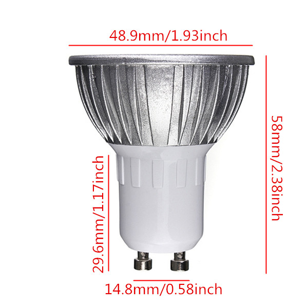 Focos GU10 3W 3 Spot LED ROJO 