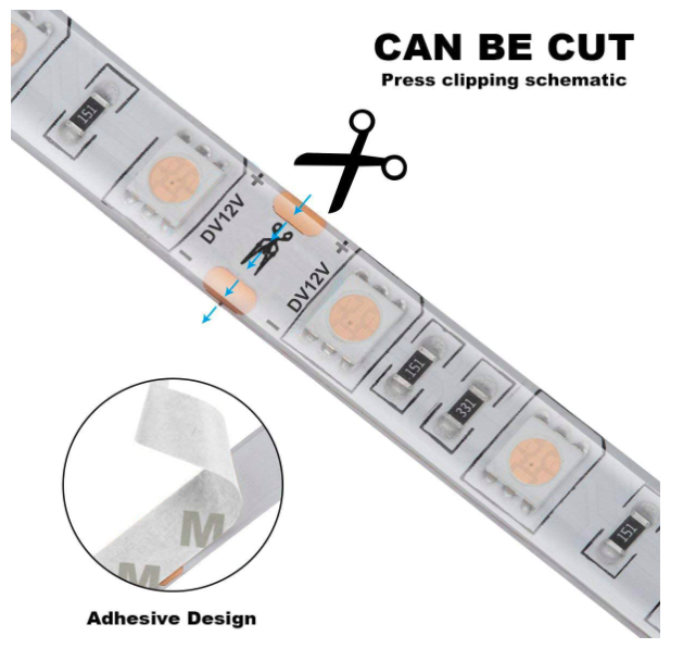 Tira LED SMD5050, DC12V, 5m (60 Led/m) - IP65, UV 395NM