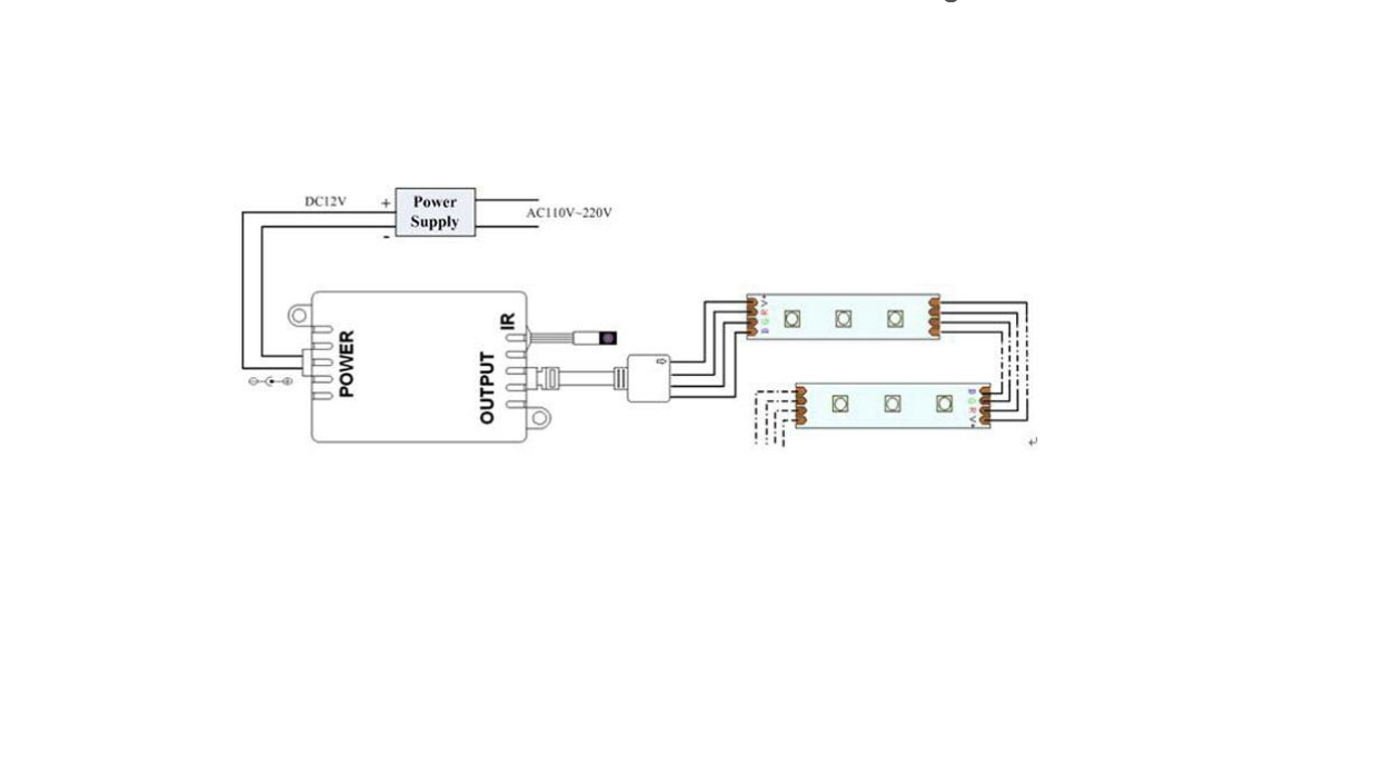 Controlador IR tira led RGB 44 botones