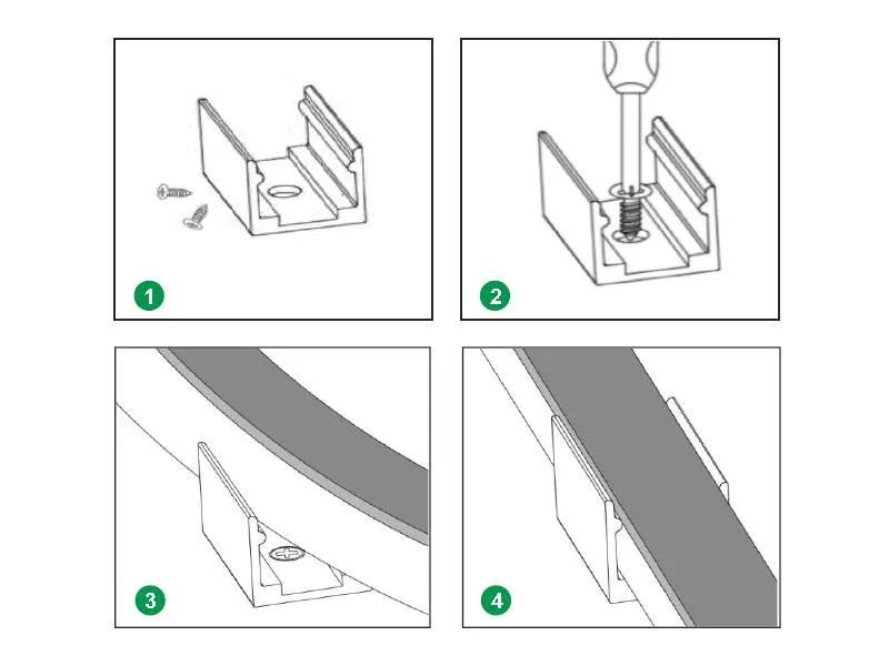 [LBWJ005] Clip montaje para LED Neón, 5 Cm