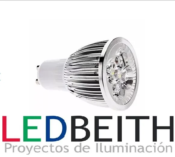[lb4x1wGU100062] Foco dicroico LED GU10 SMD, 4W, Blanco frío
