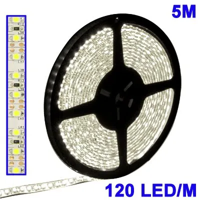 Tira de 600 LED, SMD3528, 5M, Blanco Frío