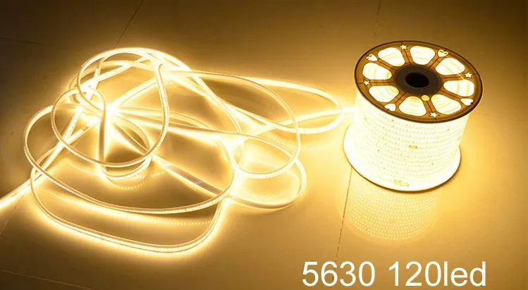 [LBY5630120PWW] Tira LED a 110V SMD5630,1 metro 120 Led/m, carrete 50 mts Bco. Cálido