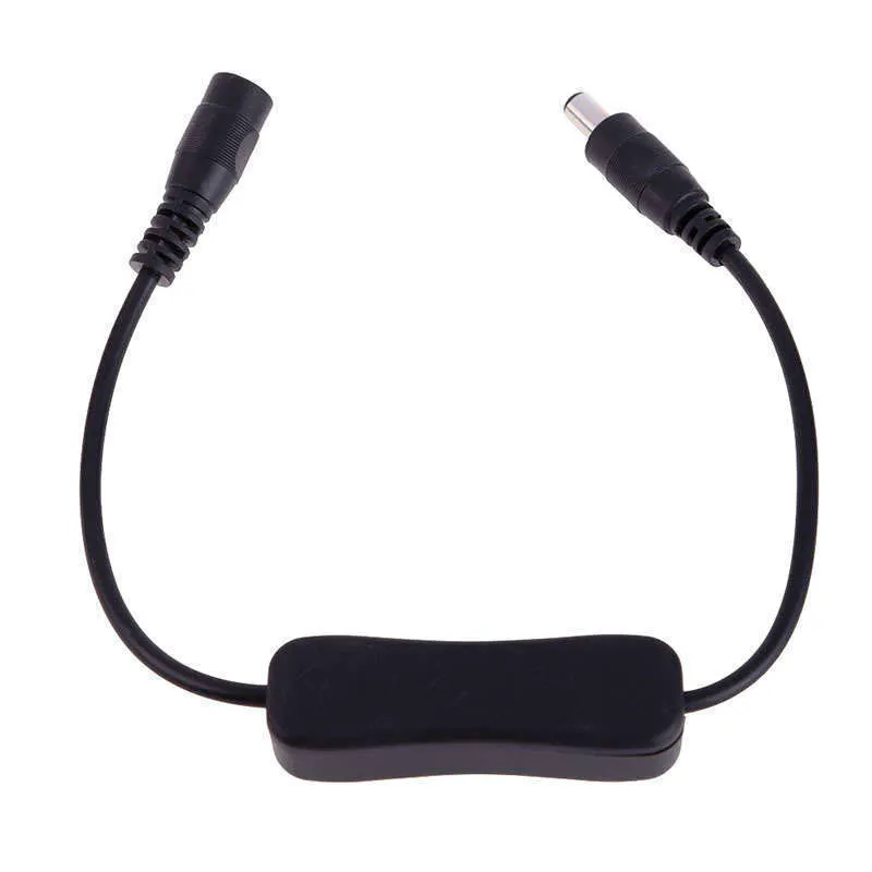 [SLB1051944] Cable conexión DC Jack Hembra-Macho con interruptor, Negro