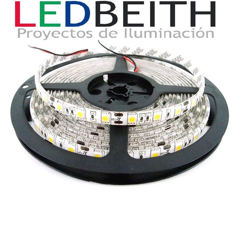 Tira LED SMD5050, DC12V, 5m (60 Led/m) - IP65 - Blanco Frío