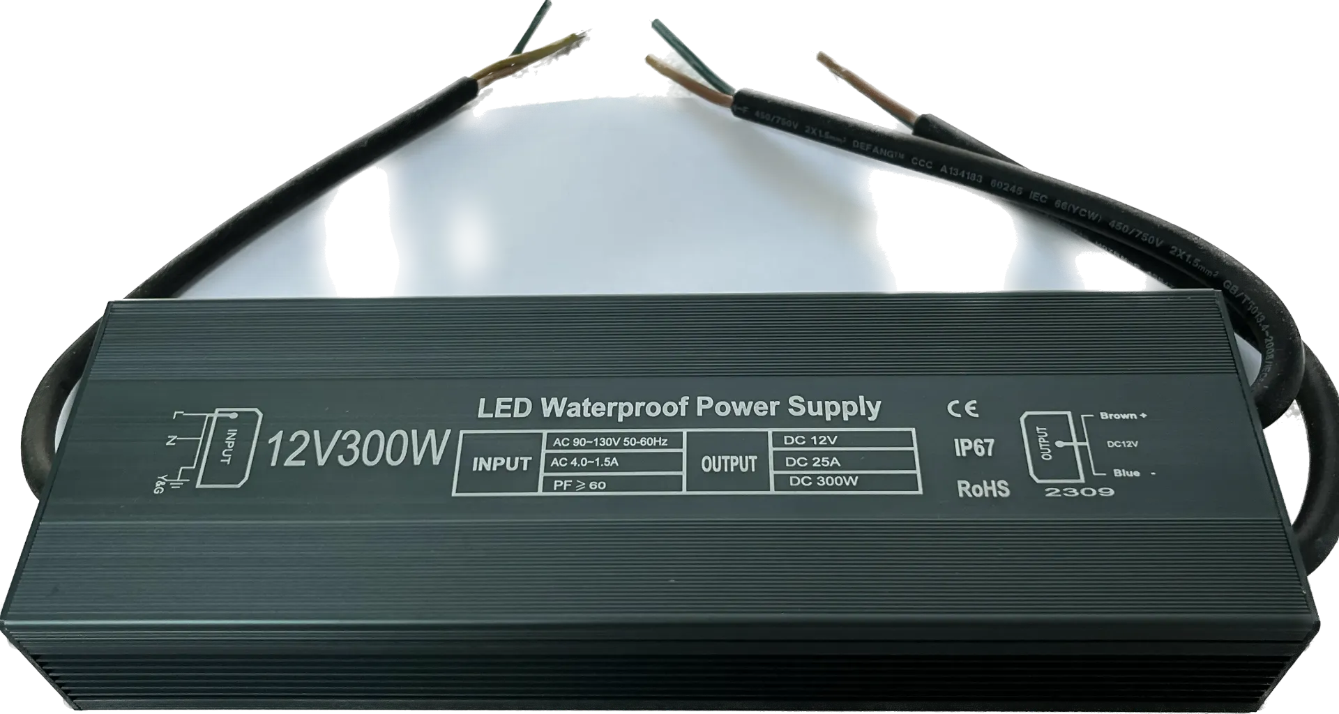 Fuente de alimentación IP67, DC12V/300W/25A