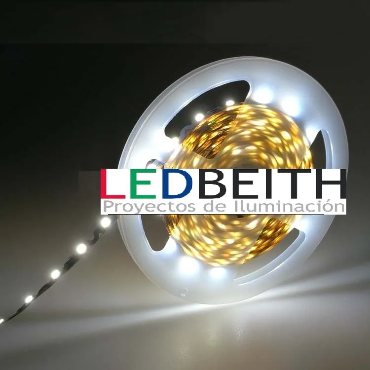 [LBS2835SHAPE6000K] Tira de contorno LED S-shape SMD2835, DC12V, (60Led/m) - IP20, Blanco Puro