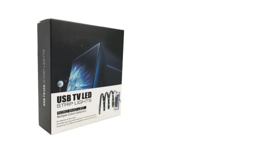 Tira de LED RGB de 2 metros 5050 Impermeable USB 5V Tira de LED TV Luz de fondo