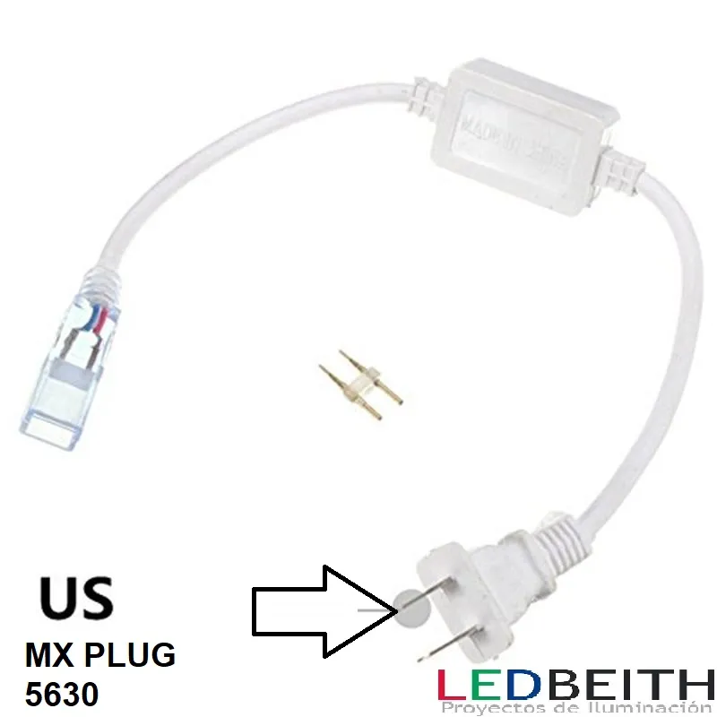 [LB50MCPUSPLUG] Fuente de alimentación para Tiras de 110V (terminal rectangular)