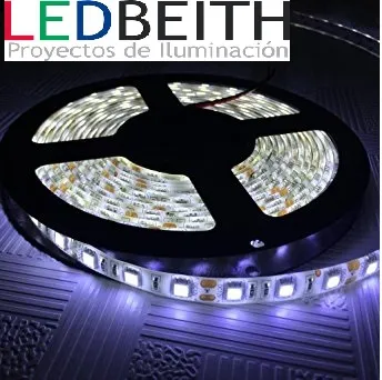 [LBI5050CWIP65] Tira LED SMD5050, DC12V, 5m (60 Led/m) - IP65 - Blanco Frío