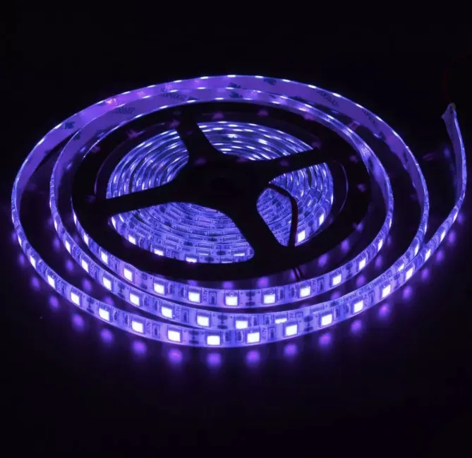 [LBI5050UV] Tira LED SMD5050, DC12V, 5m (60 Led/m) - IP65, UV 395NM